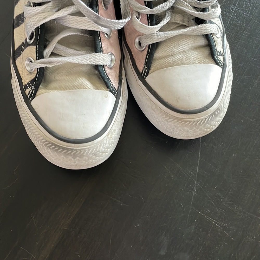 Custom Hightop Converse -Zebra Print Outside, Pin… - image 6